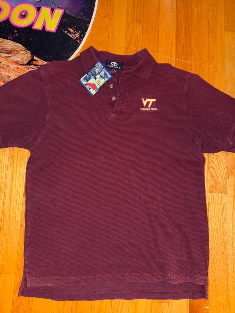 Virginia Tech VT Polo Shirt in Maroon